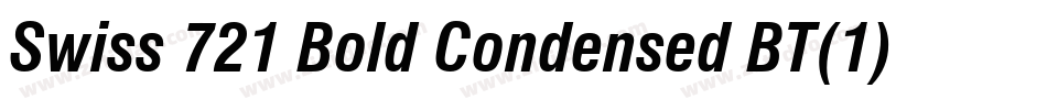 Swiss 721 Bold Condensed BT(1)字体转换